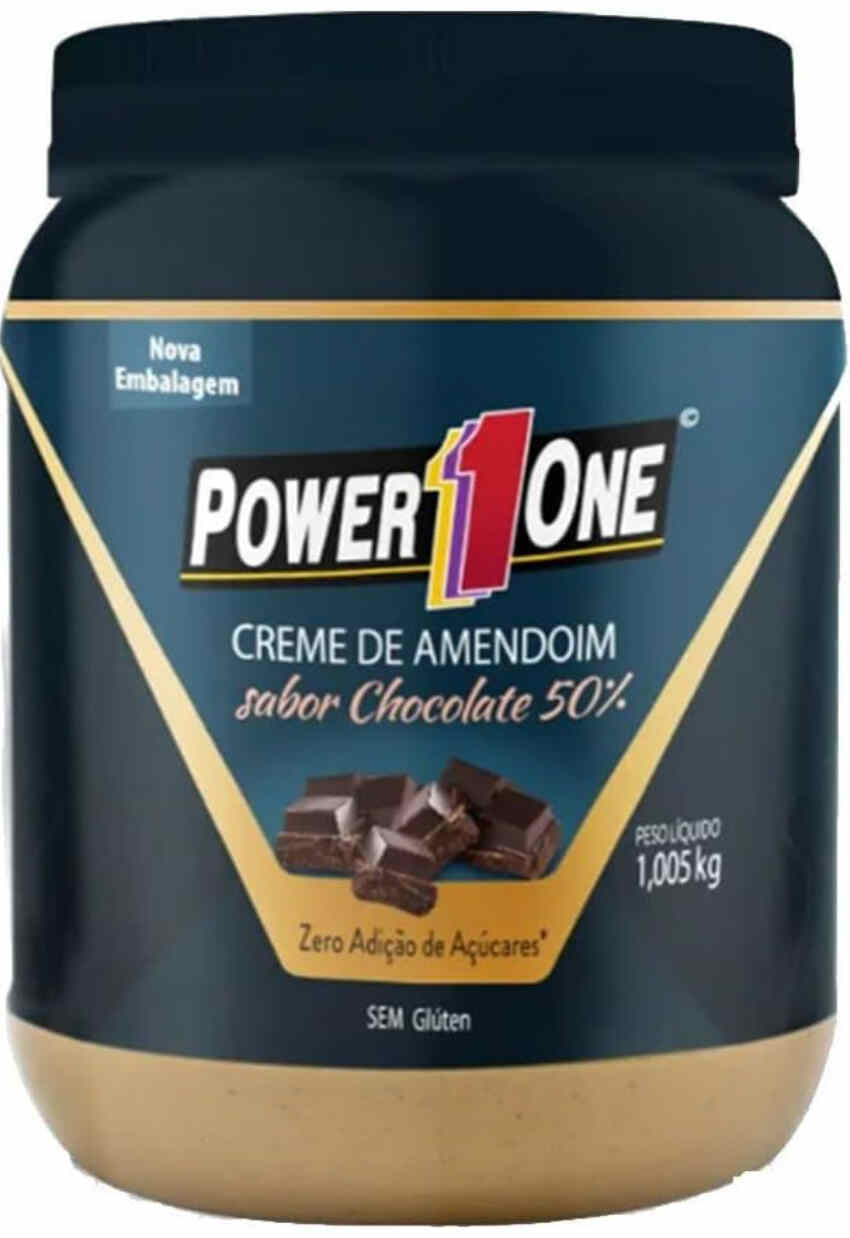 Power One Creme de Amendoim - Sabor Pedaços de Chocolate 1,005Kg